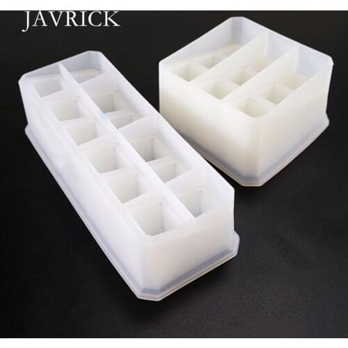 Crystal Epoxy Mould DIY Manual Storage Box Highlight 9/12 Square Storage Boxes Silicone Mould Jewelry Organizer Tool