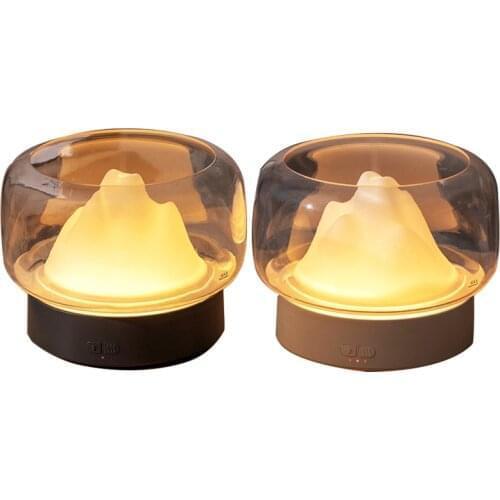 Transparent Volcano Tank Aroma Diffuser Ultrasonic Essential Oil Household Automatic Aromatherapy Humidifier Mist Timer Control