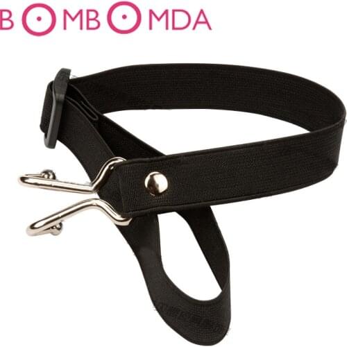 Silver Stainless Steel Nose Hook Force Rise Elastic Strap Adjustable Slave Training BDSM Bondage Restraint Gear Sex Toy