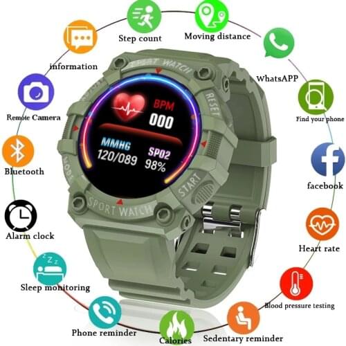LIGE New Men Color Screen Smart Watch Fitness Tracking Smart Wristband Heart Rate Monitoring Waterproof Women Sports Bracelet