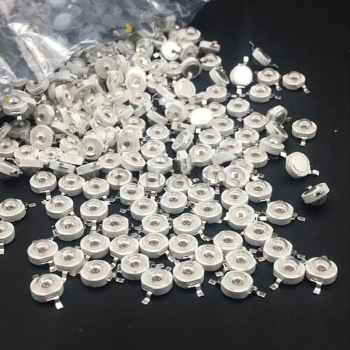 100pcs 3W LED High power LED Lamp bulbs Red 620-625nm 700mA 2.0-2.4V 80-90LM 42mil Taiwan Chips