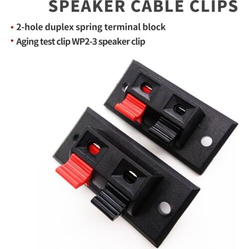 Burn-in tester 5pcs2-position connector terminals push into the jack spring loaded audio speaker terminal plug socket LED
