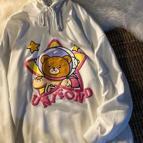 Oversized hoodie Y2k Tops Kawaii Cartoon Long sleeve anime harajuku jacket Female coat winter vintage clothes Women Sweatshirts