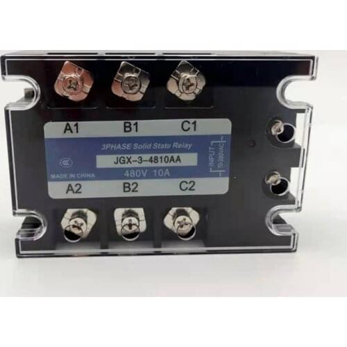 JGX-3-10AA/25AA/40AA/50AA/60AA/80AA/100AA/120AA/150AA Three Phase Solid State Relay 70-280VAC Control 24-480VAC Three AC TO AC