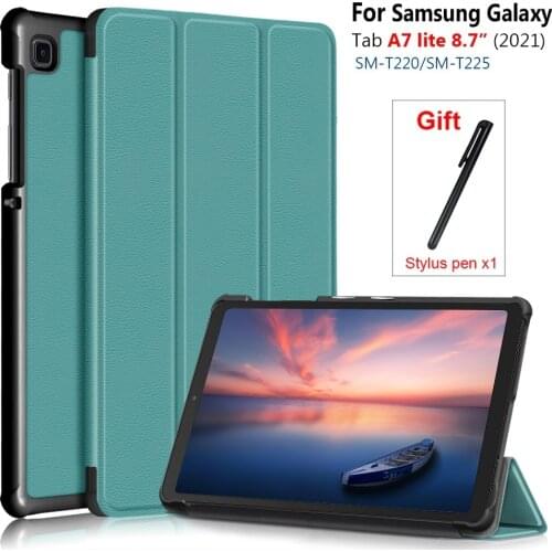 Cartoon Desgin Kids Tri-folding Folio Stand Cover for Samsung Galaxy Tab A7 Lite 8.7 inch 2021 T225 T220 Tablet PU Leather Case