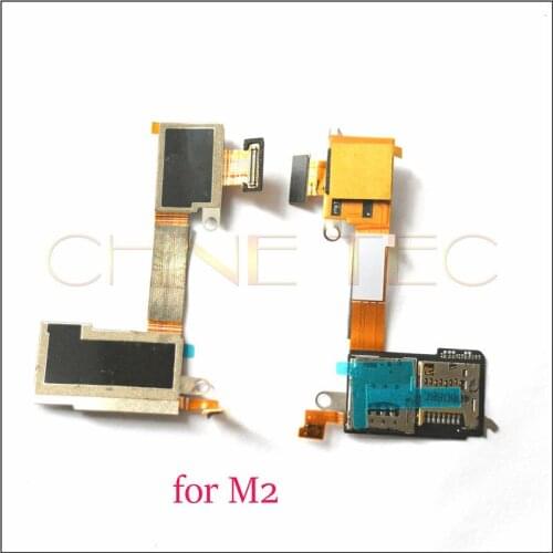 1pcs new SIM Card Reader Tray + Memory Card Slot Flex Cable Ribbon For Sony M2 D2303 D2305 D2306 S50H