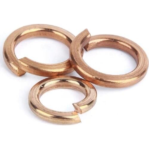 10/20/50PCS DIN127 GB93 M3 M4 M5 M6 M8 M10 M12 M14 M16 Spring Bronze Copper Brass Split Spring Lock Washer