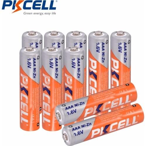 10PC X PKCELL AAA Battery Ni-Zn 900mWh 1.6V AAA Rechargeable Battery 3A Bateria Baterias