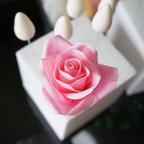 6 Pcs Fondant Cake craft Rose Flower Cookie Mold Gum Paste Cutter Tools