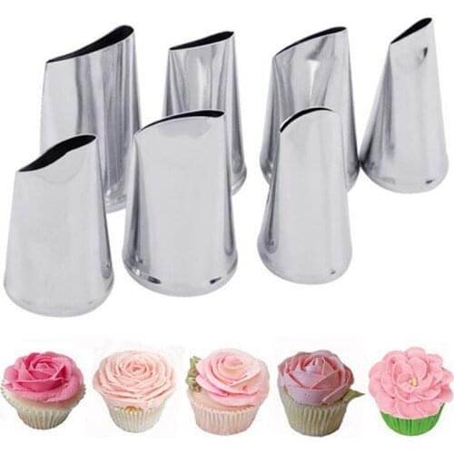 7 Pcs/set Nozzles For Confectionery Bag Cake Icing Decorating Tools Confectionery Nozzles Cream Nozzles Reusable Pastry Bag