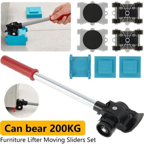 8 PCS Professional Furniture Transport Lifter Tool Set Can Bear 200KG Heavy Stuff Moving Artifact Home Hand Tool Kit