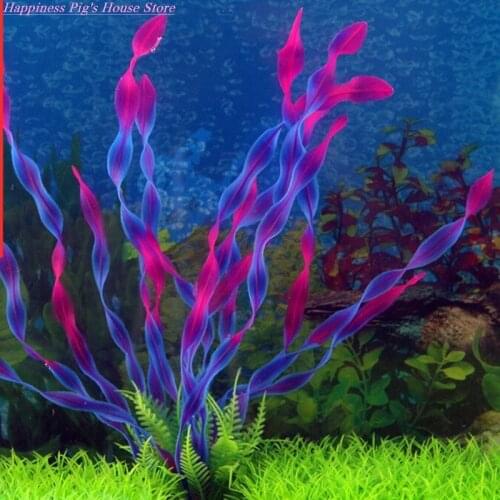 Artificial Plastic Water Plant Grass Aquarium Deco Plants Fish Tank Grass Flower Ornament Decor Aquatic Accessories