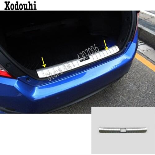 Car Stainless Steel Inner Rear Bumper Trim Plate Lamp Frame Threshold Pedal 1pcs For Honda Civic 10th Sedan 2016 2017 2018 2019