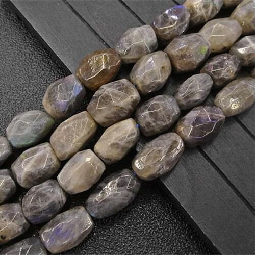 12.5x17-18mm Freeform Gray Labradorite Beads Natural Stone Beads For Jewelry Making Beads 15'' Needlework DIY Beads Trinket