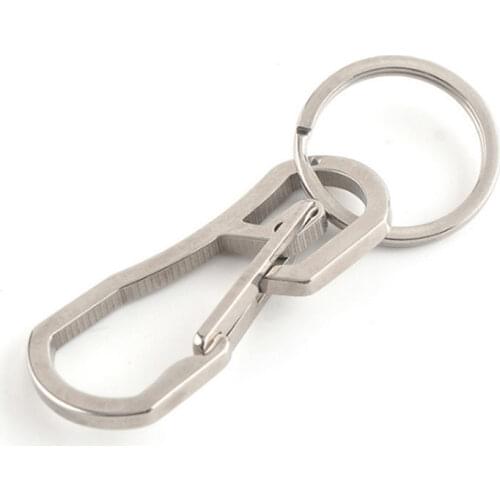 Quick Release Hooks With Titanium Key Ring Titanium Heavy Duty Carabiner Keychain EDC