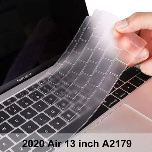 Redlai 2020 13 inch Keyboard Cover for MacBook Air 13 inch A2179 2020 Relase TPU Transparent US version Keyboard Skin Protector