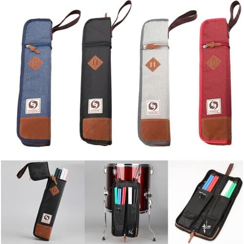 Cotton Padded Case Drumstick Bag Soft Carrying Case For Sticks Mallets Percussion Instruments Accessories