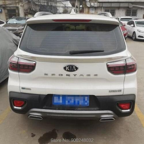 For Kia Sportage Spoiler High Quali ABS Plastic Unpainted Color Rear Roof Spoiler Wing Trunk Lip Boot Cover Car Styling