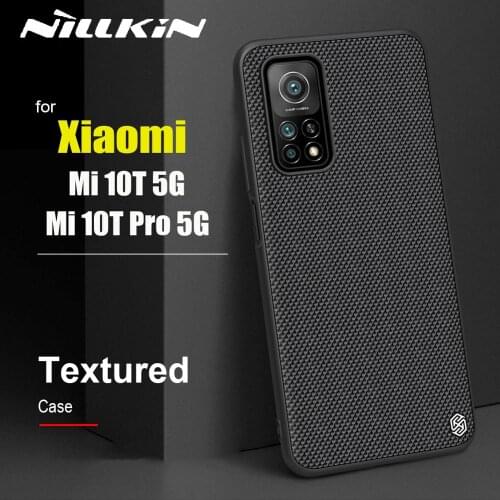 For Xiaomi Mi 10T Pro 5G Case Casing Nillkin Textured Nylon Fiber Durable Non-slip Phone Back Cover Case for Xiaomi Mi10T Pro 5G