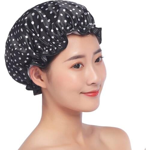Waterproof Shower Cap Thicken Bath Hat Bathing Cap For Women Spa Bathing Accessory Hair Salon Bathroom Product