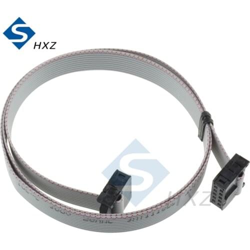 Emulator V8 JTAG Adapter Converter for J-Link with 10PIN Dupont Wire 1PCS 2.54MM 70CM Grey Flat Ribbon Data Cable
