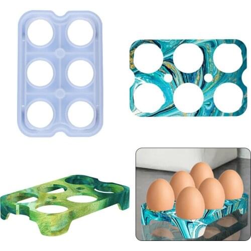 Egg Holder Resin Mold DIY Egg Rack for Refrigerator Silicone Moulds Epoxy Resin Pendant Home Decoration