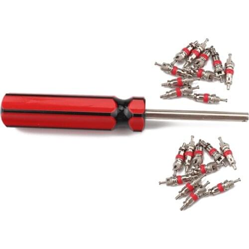 20Pcs Tire Valve Core Tire Valve Core Removal Tool Valve Core Wrench Spanner Tire Repair Tool Core Screwdriver For Car Bicycl