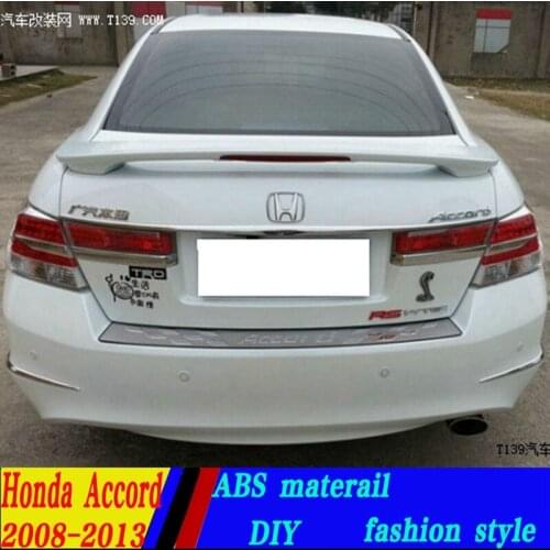 Use for honda accord spoiler 2003-2005 accord spoiler with light High Quality ABS Material Car Rear Wing Primer Color spoiler