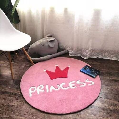 Alfombras Para Salon Nordic Round Carpet Girl Bedroom Bed Mat Children Room Hanging Basket Computer Chair Cushion Tapis Cuisine