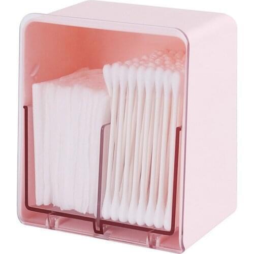 Creative Plastic Desktop Storage Box Division Double-layer Cotton Swabs Makeup Organizer Transparent Dustproof Storage Box