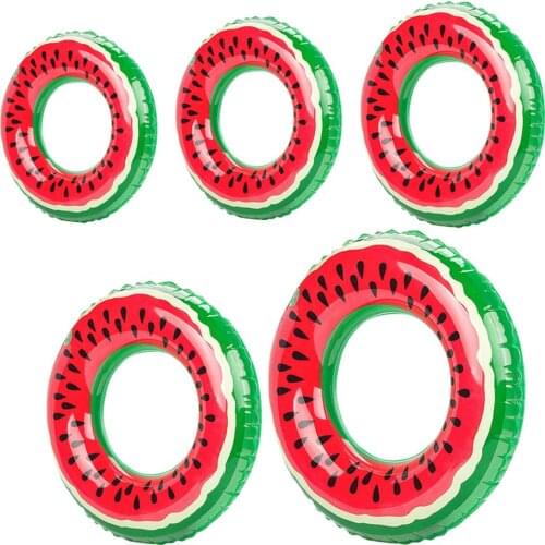 Outdoor Summer Watermelon Swimming Ring Inflatable Pool Float Circle Inflatable Pool Float Circle for Adult Kid