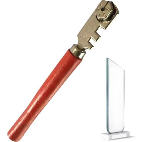 Multifunctional Portable 6 Wheel Glass Cutter Round Flat Cutting Tool Glass Knife Craft Cutting Tool Cutting Glass Tile