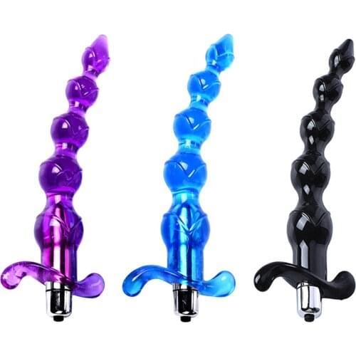 Soft Silicone Anal Beads Vibrator Jelly Anal Plug Butt Plug G Spot Prostate Massager Sex Toys for Men Women Gay Erotic Product