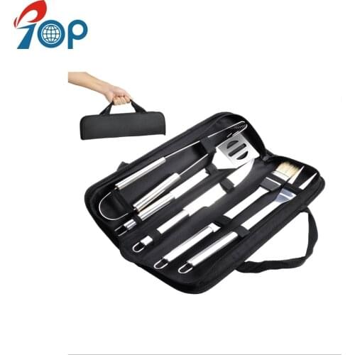 3pc 5pc BBQ Grill Tool Set Stainless Steel Barbecue Grill Tool Kit Accessories Utensils Kit In Portable Case