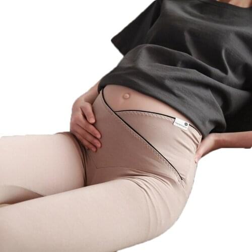 2021 Spring Summer new Korean Casual nine-point pregnant Leggings modal Pregnant Pants Maternity Tights P1201