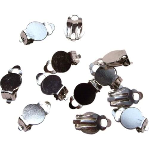 Supply DIY fashion jewelry Accessory,Ear Clip Department,Rhodium Plated,earring Accessory