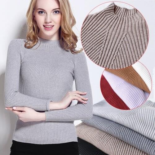 Grey sweater women knitted sweaters woman oversized long fashion 2019 spring autumn plus large size slim fit half a turtleneck