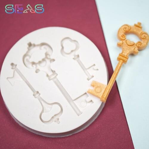Lock Opener Silicone Mold For Baking Cake Decorating Tools Polymer Clay Resin Candy Kitchen Tools Lollipop Mold