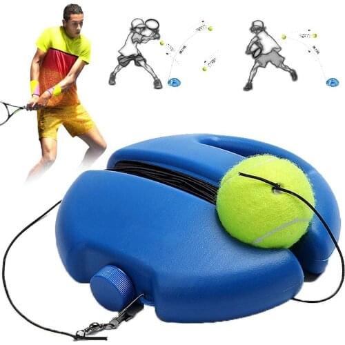 Heavy Duty Tennis Training Aids Base With Elastic Rope Ball Practice Self-Duty Rebound Tennis Trainer Partner Sparring Device