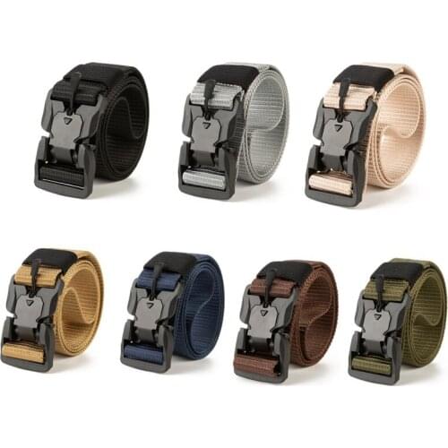 125cm Tactical Nylon Belt Di Combattimento Tattico Cintura Per Gli Uomini Army Formazione Nylon Fibbia Magnetica Cinghia Di Vita