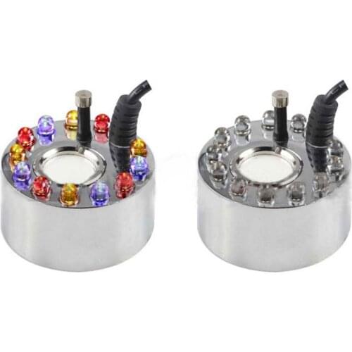 12 color 16mm Ultrasonic Mist Maker Fogger Water Fountain Pond Atomizer Air Humidifier