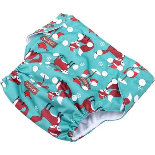 High Quality Baby Cloth Diaper New Fashion Cartoon Animal Print Microfiber Insert Baby Nappies with Liners Unique Diaper Covers