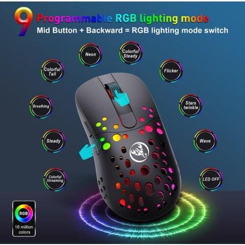 High-end Wired And Wireless 2.4G Macro Programming Luminous Gaming USB Photoelectric LED With Aggravate Block Mouse Pad