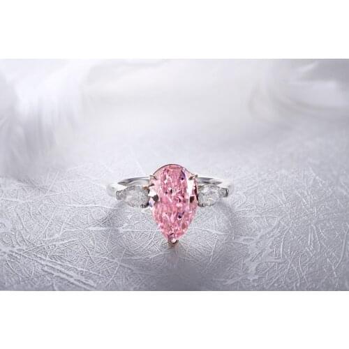 Pirmiana 925 Sterling Silver 3.0ct Simulated Diamond Rings Women Fashion Jewelry