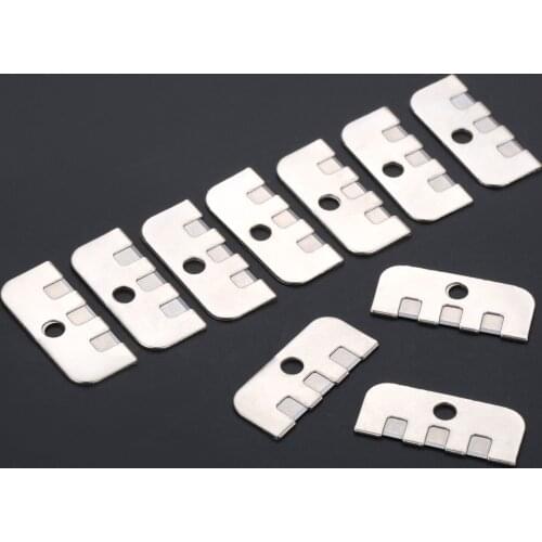 DRELD 10Pcs 28*12mm Industrial Sewing Machine Thread Cutter Fit For Single Needle Industrial Lockstitch Sewing Machine Metal