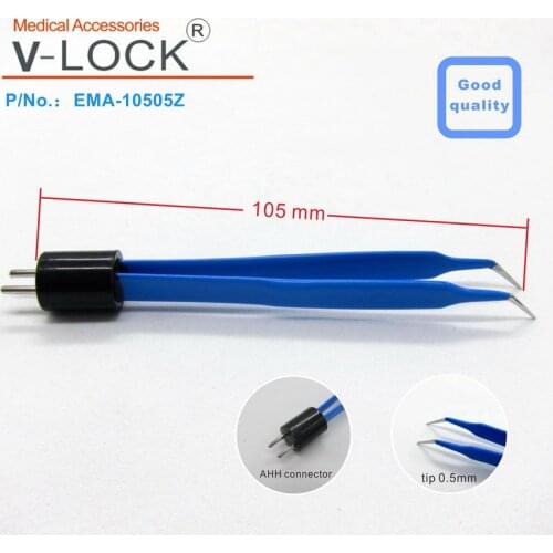 2019V-LOCK best disposable bipolar forceps 105mm curved AHA for electrosurgical unit