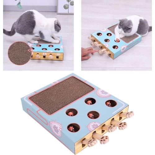 3 in 1 Cat Scratch Board Scratcher Hamster Hunting Toy Combo Non-toxic Soft