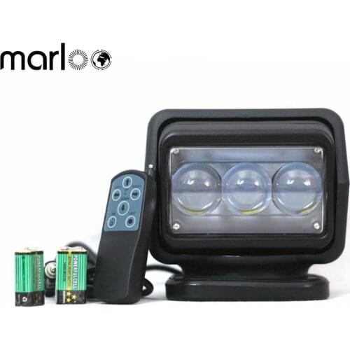 Marloo 60W DC 12V LED Searchlight Wireless Remote Control Spotlight Magnetic Base for Car Boat Vehicles