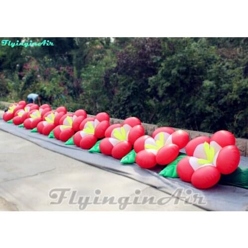 8m Charming A String of Inflatable Flower Inflated for Stage/Street/Event