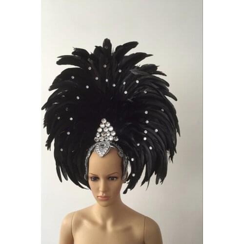 Latin dance Samba accessories Fashion exquisite headdress feathers Delicate dance shows accessories